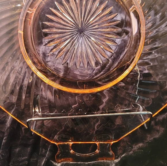 0281. EUC ~ VINTAGE Anchor Hocking Pink Depression Glass Platter 🩷 Miss America - Picture 7 of 9